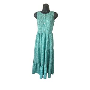 Next Women's Floral Green Sleeveless Dress